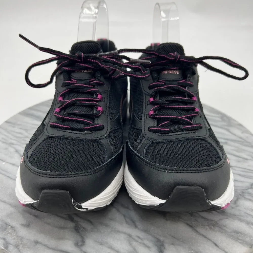 Ryka Impress Running Shoe Womens 8 Black Mesh Lace Up Walking Training Sneaker